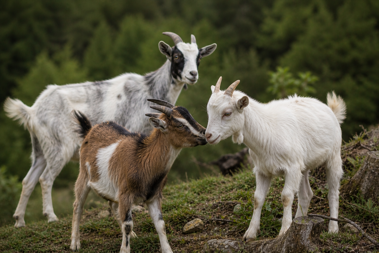 Geit buiten in natuurlijk licht